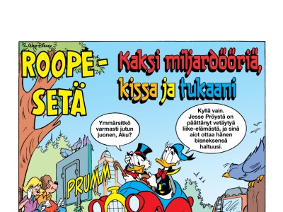 Kaksi miljardööriä, kissa ja tukaani