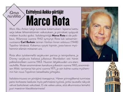 Esittelyssä Ankka-piirtäjät: Marco Rota
